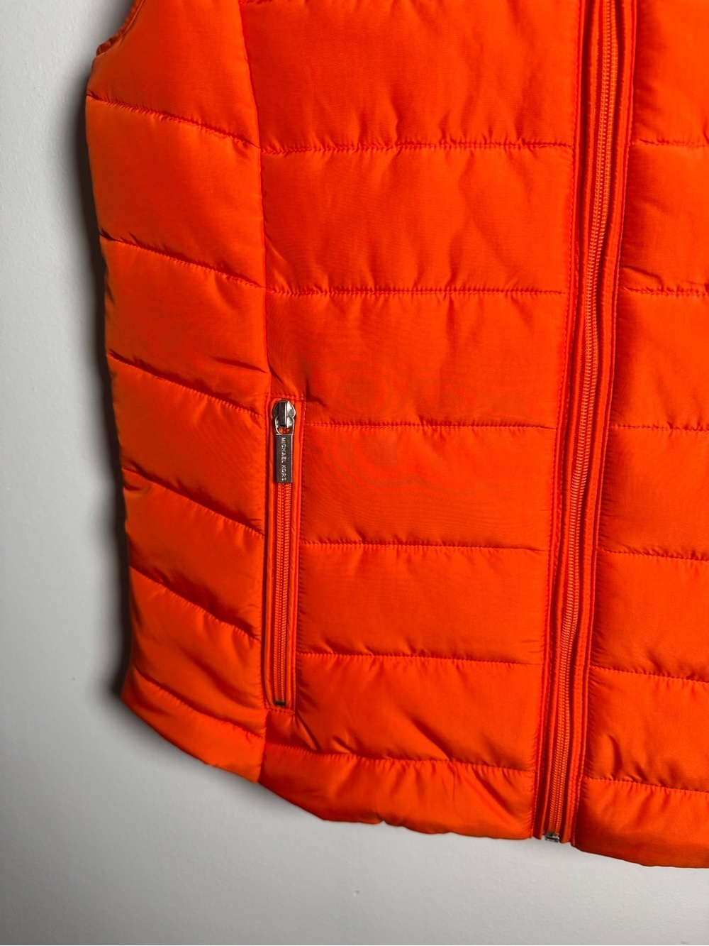 MICHAEL Michael Kors Bright Orange Quilted Puffer Vest - Picture 5 of 12